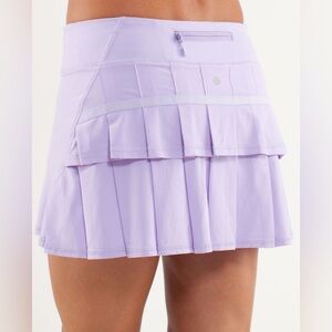 Lululemon Run Pace Setter Skirt Skort Purple Ruffle Tennis Golf